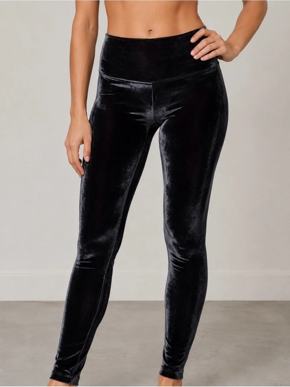 Lululemon Wunder Lounge High Rise Velvet Leggings Black Size 8